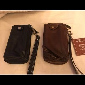 - Punctuate Leather Phone Wallet Black or Brown New